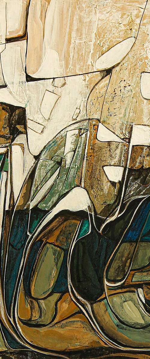 Abstract nature painting by ARTIST GURDISH PANNU