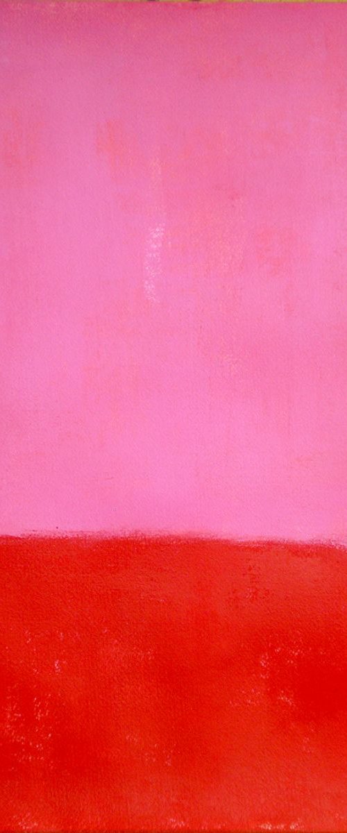 Pink and red (papel 46,2x37,8) by Luis  Medina