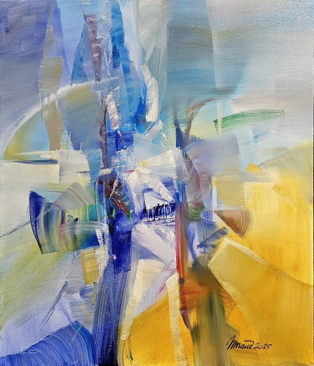 Abstract Oil Painting By Taidakov Nikolai, 24 X 28", It