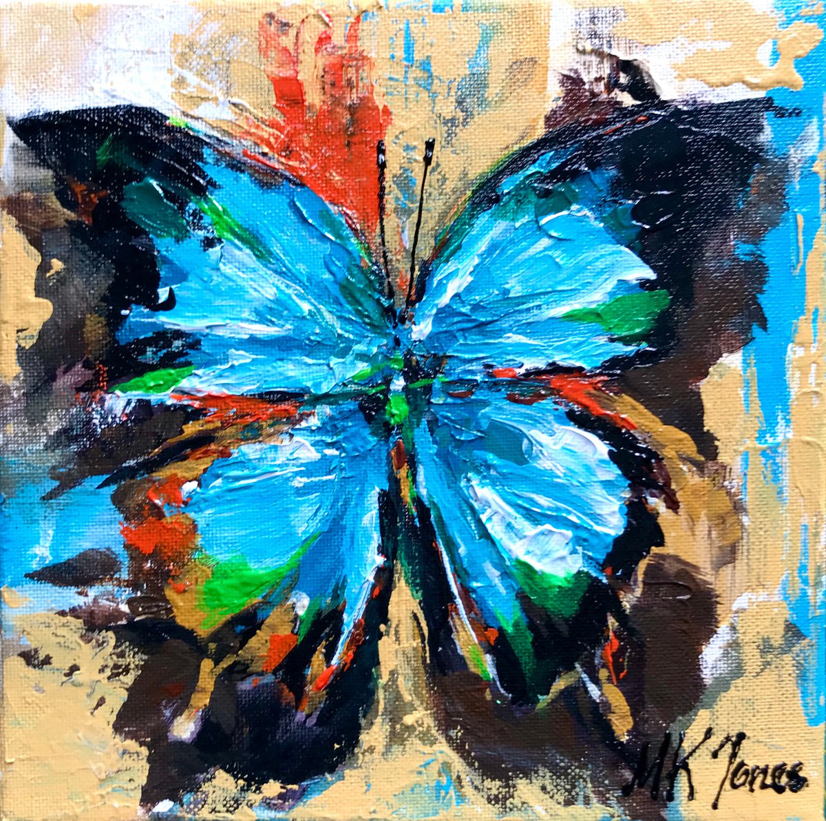 Turquoise Butterfly by Monika Jones