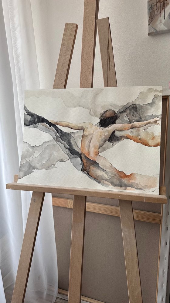 Abstract Ethereal Female Dreamlike Silhouette