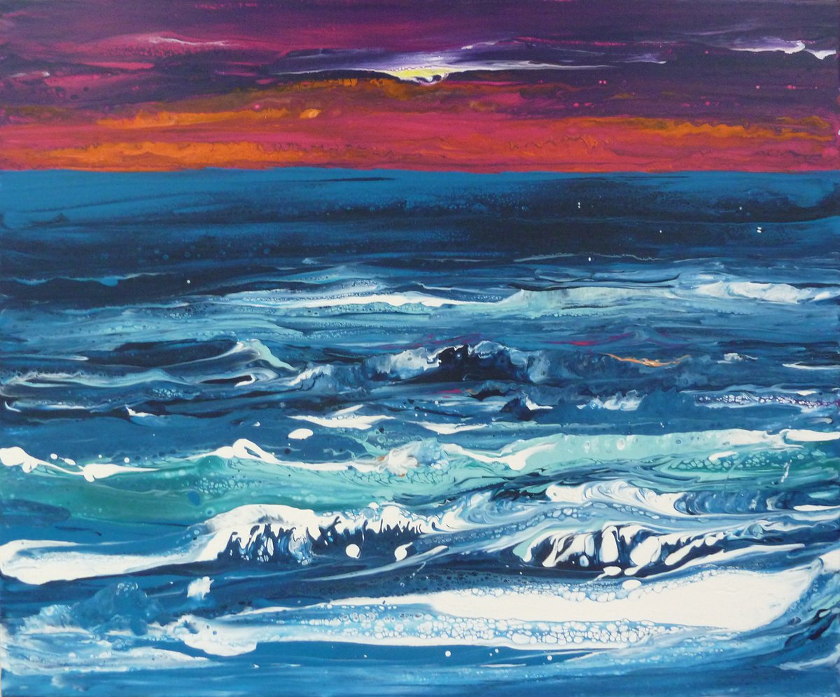 Colourful Seascape by Linda Monk