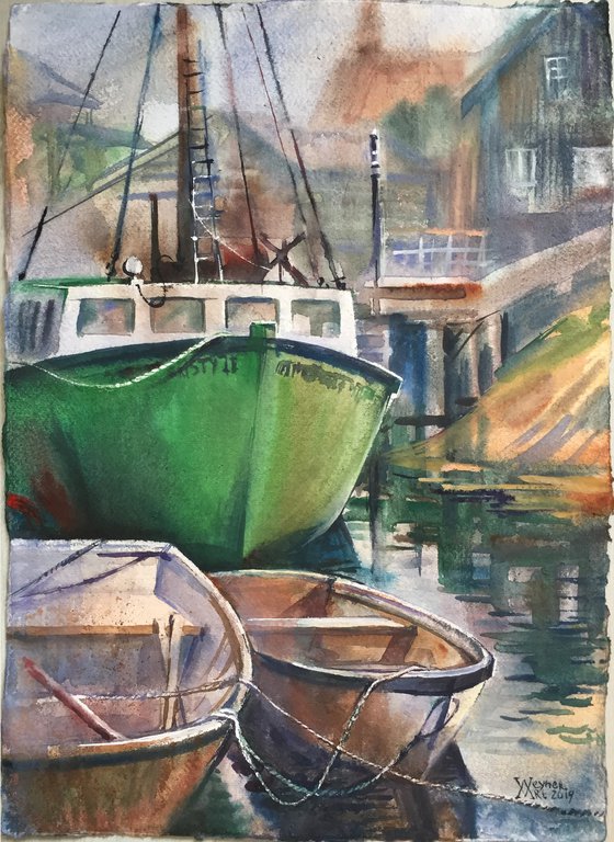 Fishing boats.