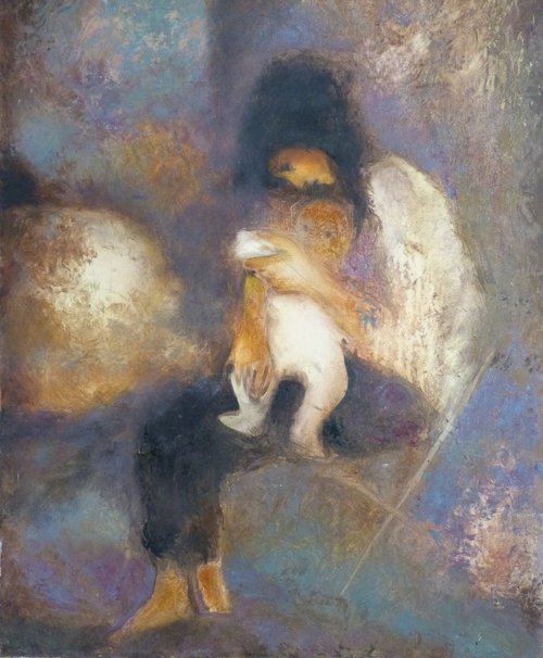 Mother and son, 75x60 cm by Frederic Belaubre