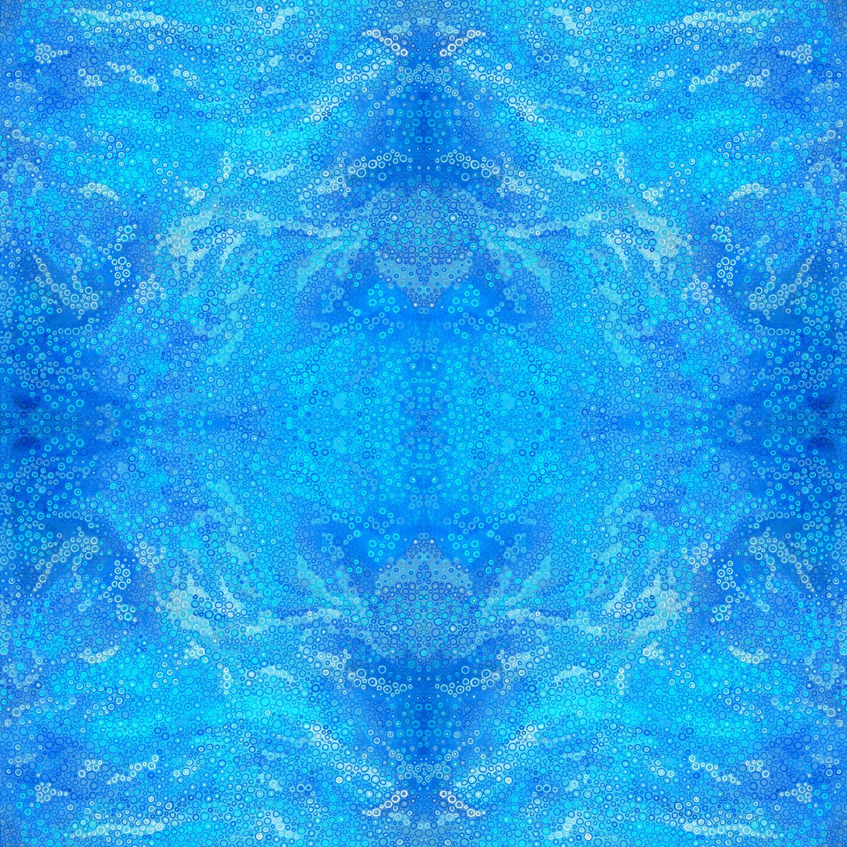 Abstract Giclee Print By Jennifer Bell, 30 X 30, Azure Blossom Limited Edition, Original Artwork