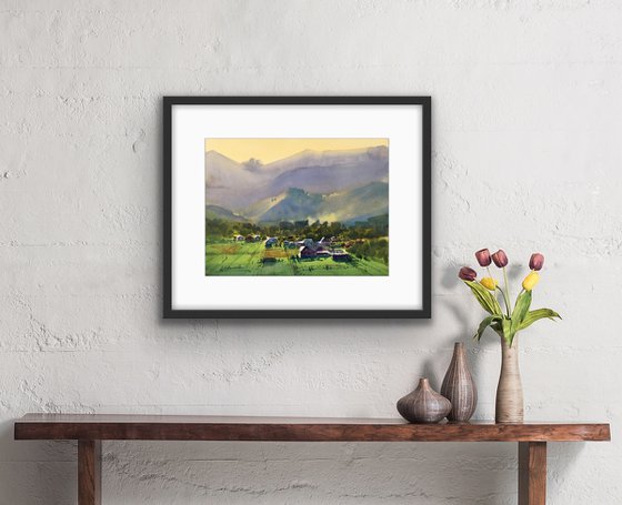 Warm evening. Carpathians