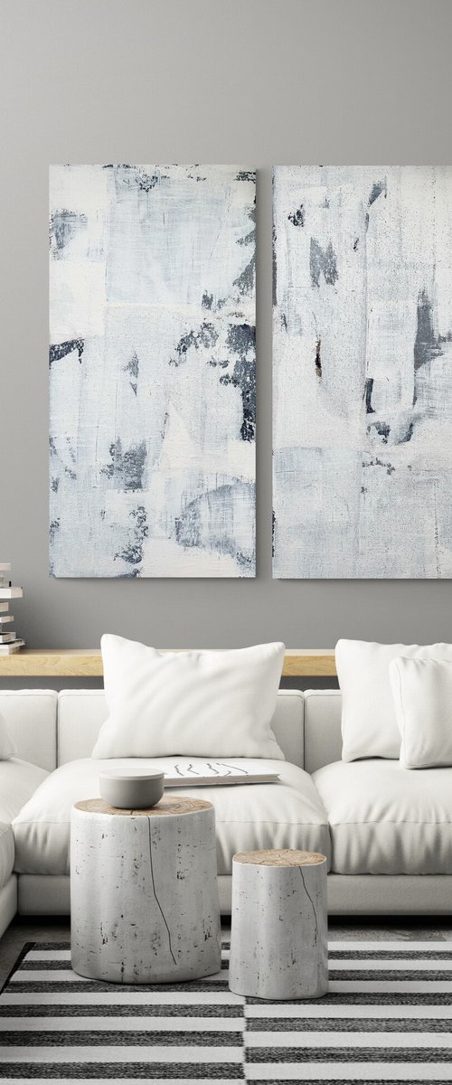 Abstraction No. 7921 black & white by Anita Kaufmann