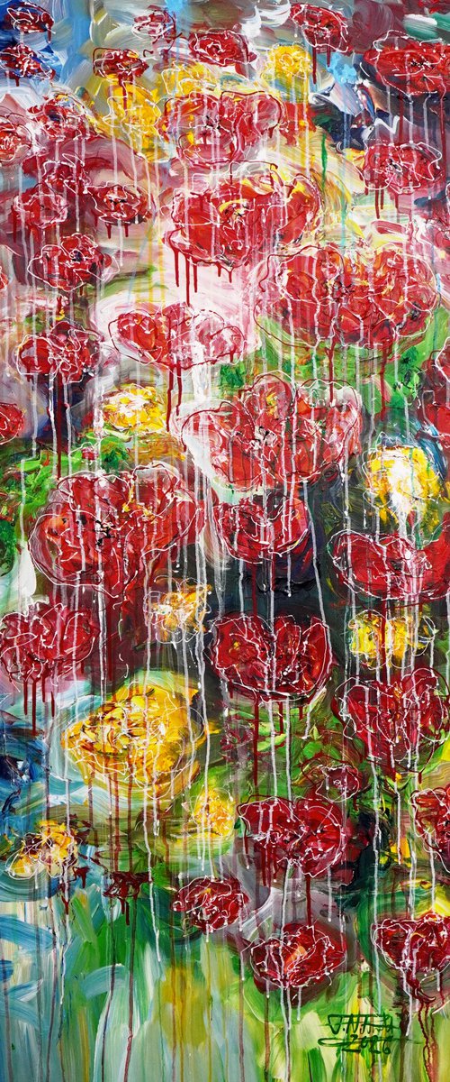 Red Poppies L 4 by Peter Nottrott