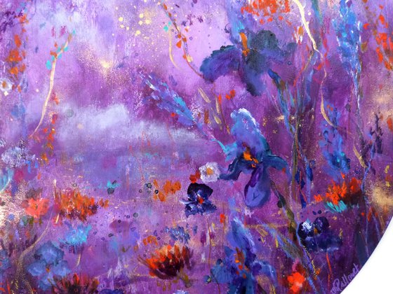 "Entrelacements pourpres" 60cm.