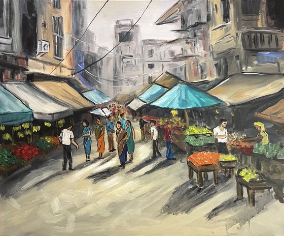 Vibrant Market Scene