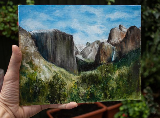 Oil painting YOSEMITE 1 Framed Miniature