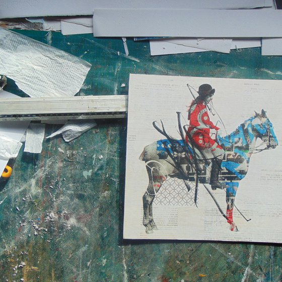 Collage_91_30x30 cm_Girl and horse