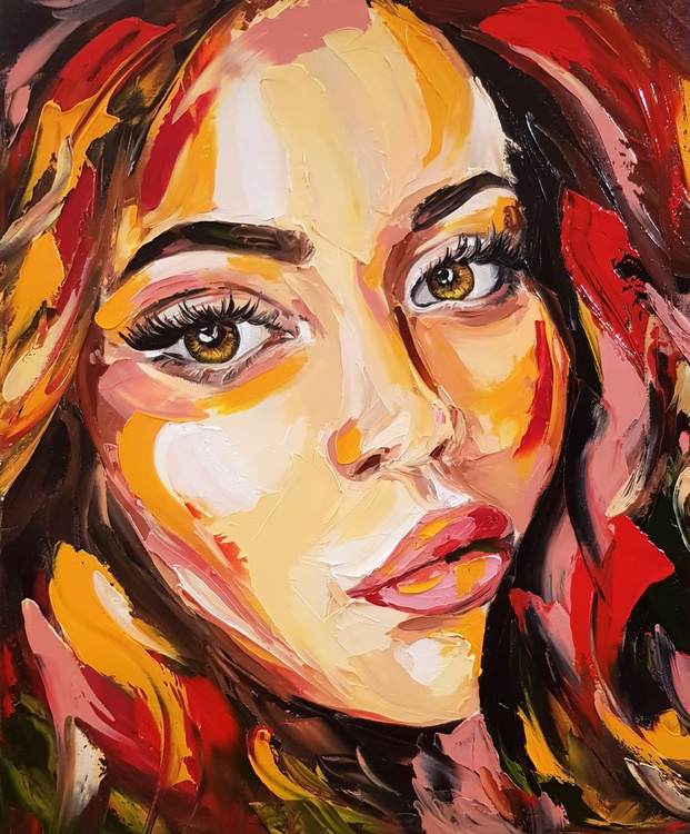 Kylie Jenner Portrait Oil Artwork Bachiyski Art Artfinder