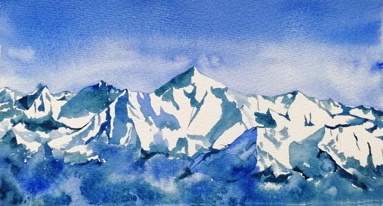 Moutain range painting