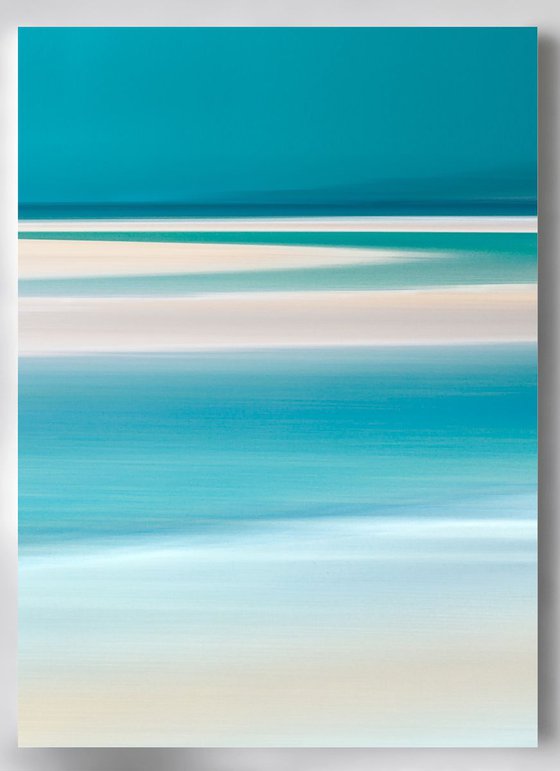 Summer Teal  - Diptych  Extra large teal beach abstract