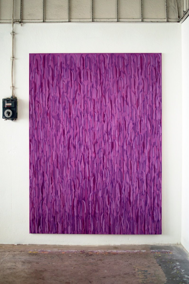 Expressive Oil Painting , Violet Equilibrium By Petr Johan Marek, 55 X 75, Artwork For Sale On Artfinder