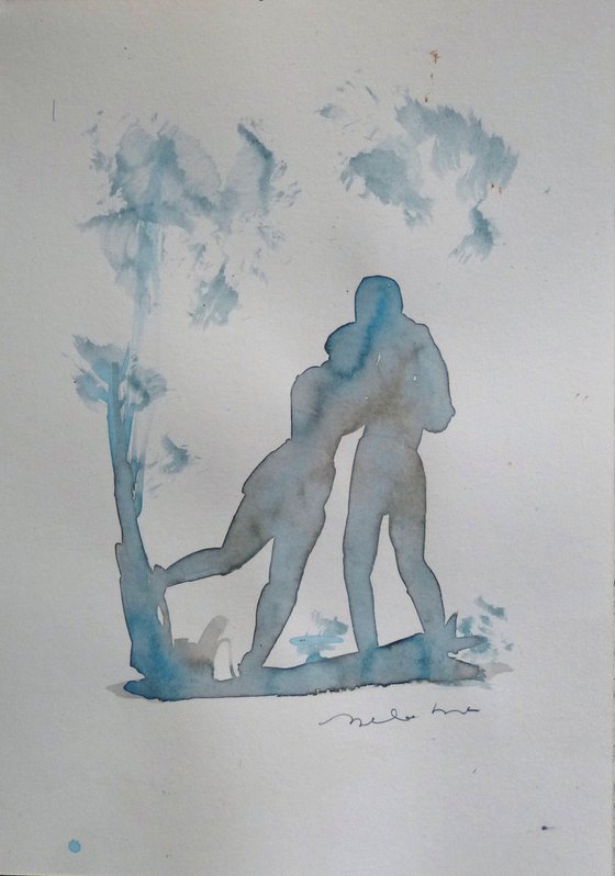 LOVERS under THE TREE, 21x29 cm