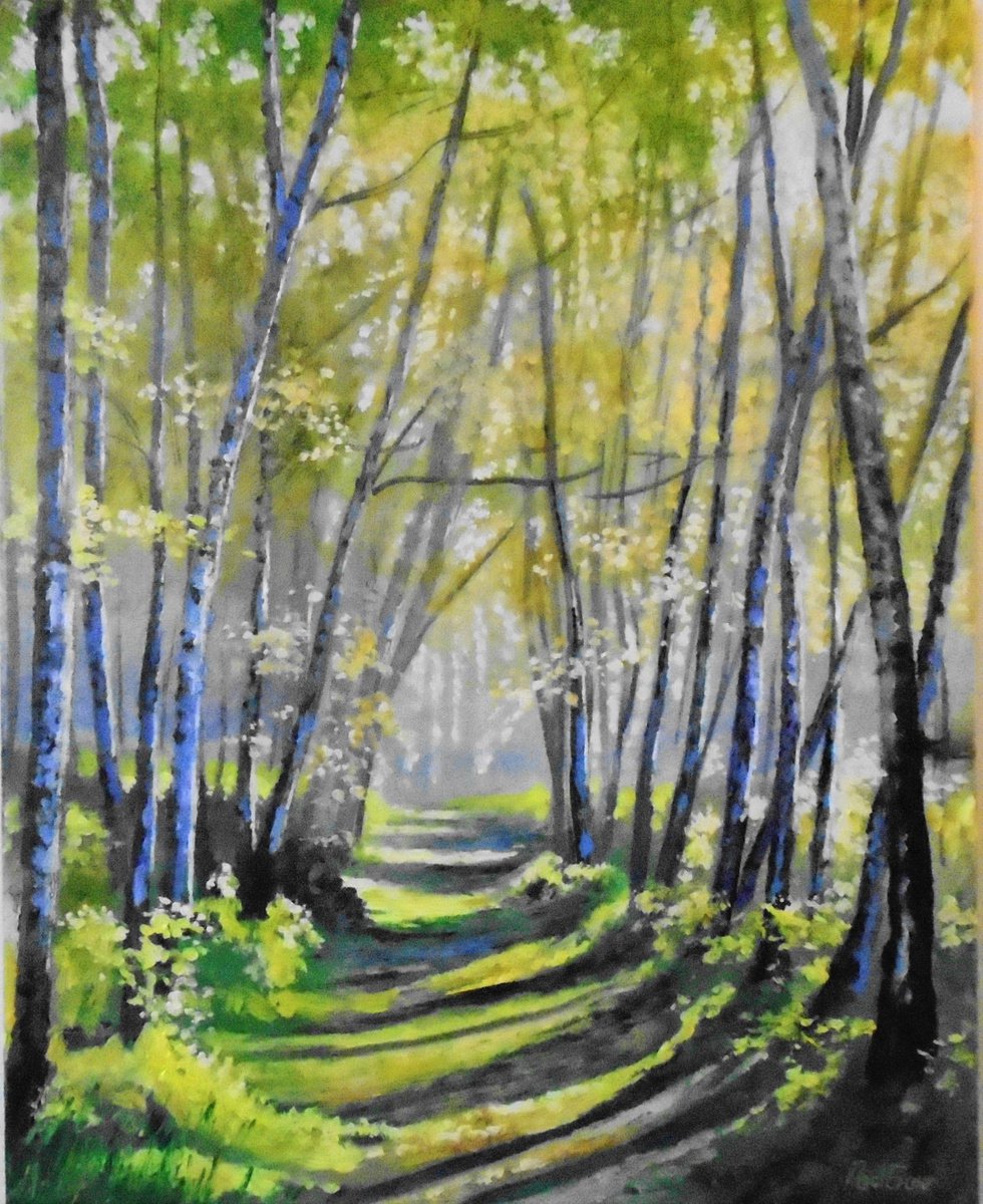 Path Through the Birches by Rod Bere