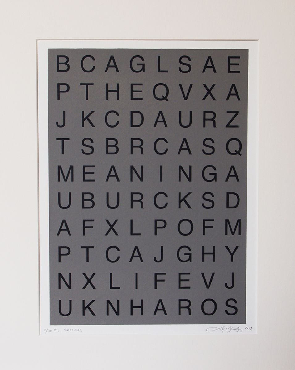 Abstract Screenprint By Lene Bladbjerg, 16 X 20", Still Searching, Original Artwork