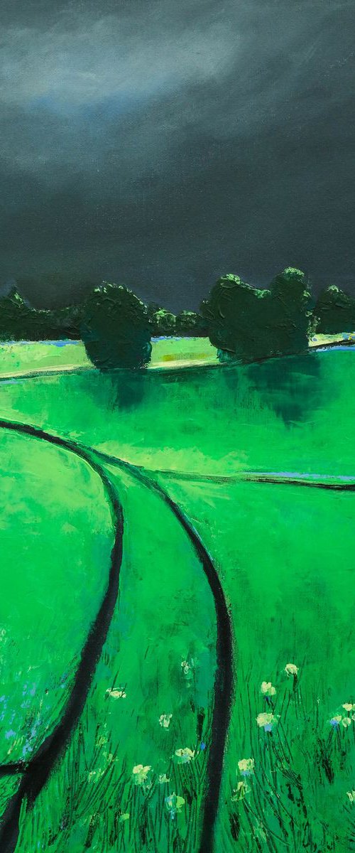 The Greens and the storm - Fields and Colors Series by Danijela Dan