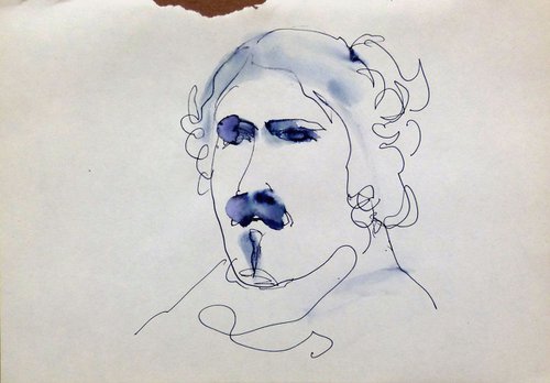 Portrait of Eugene Delacroix, 21x29 cm ESA by Frederic Belaubre