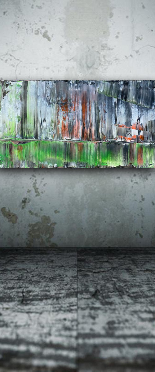 "It's All Goo" - Original PMS Abstract Acrylic Painting On Canvas - 30" x 16" by Preston M. Smith (PMS)