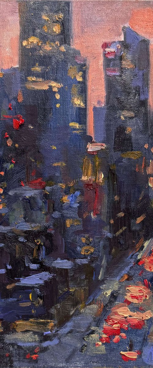 When the city glows by Nataliia Nosyk