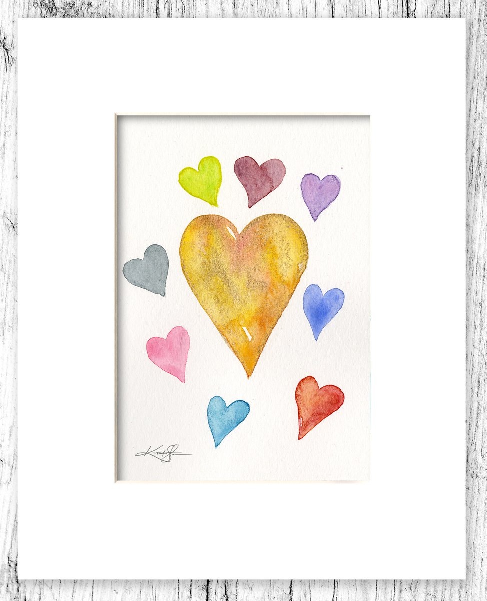 Valentine Heart 53 - Watercolor Painting by Kathy Morton Stanion by Kathy Morton Stanion