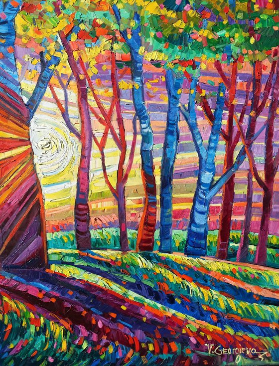 Autumn light in the forest