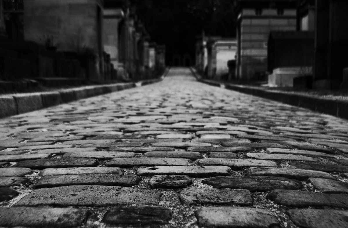 Path, I, Pre Lachaise Cemetery, Paris by Charles Brabin