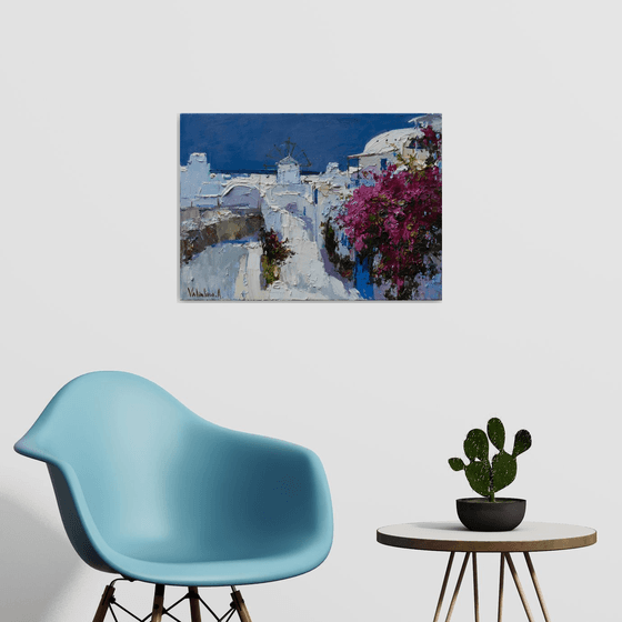 Santorini, Greece - Original landscape painting