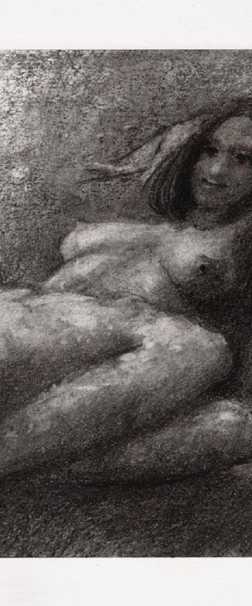 Nude Figure Drawing by Marin Victor