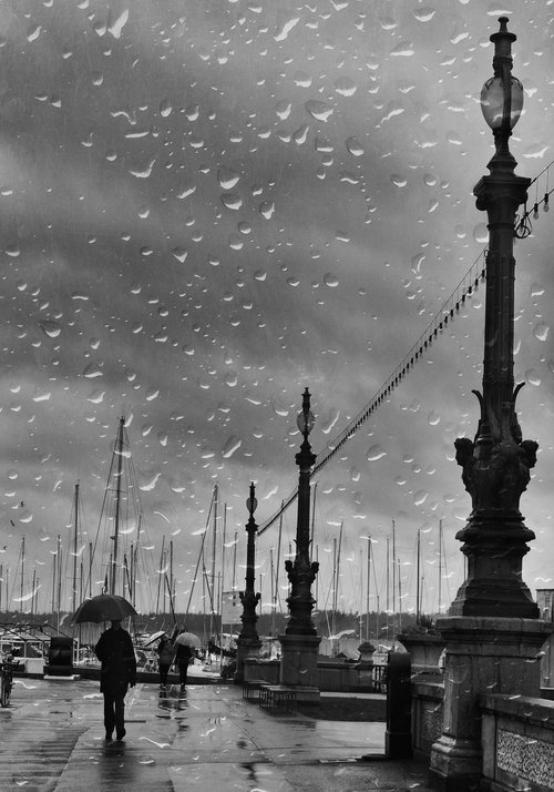 " Rainy promenade. Geneva " Limited Edition 1 / 15 by Dmitry Savchenko