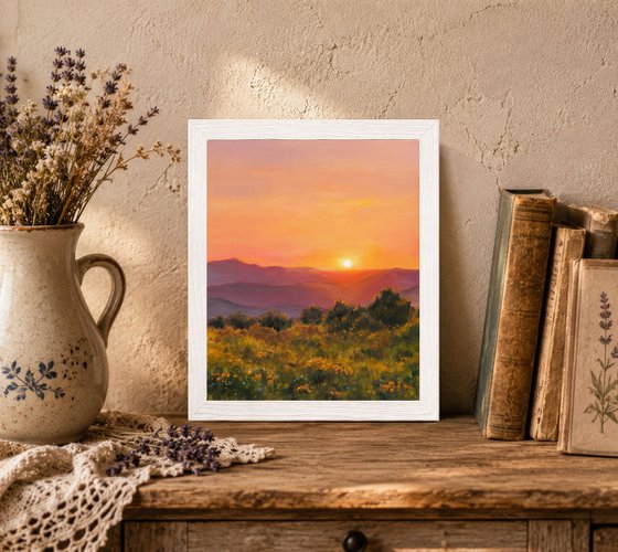 California golden hour landscape