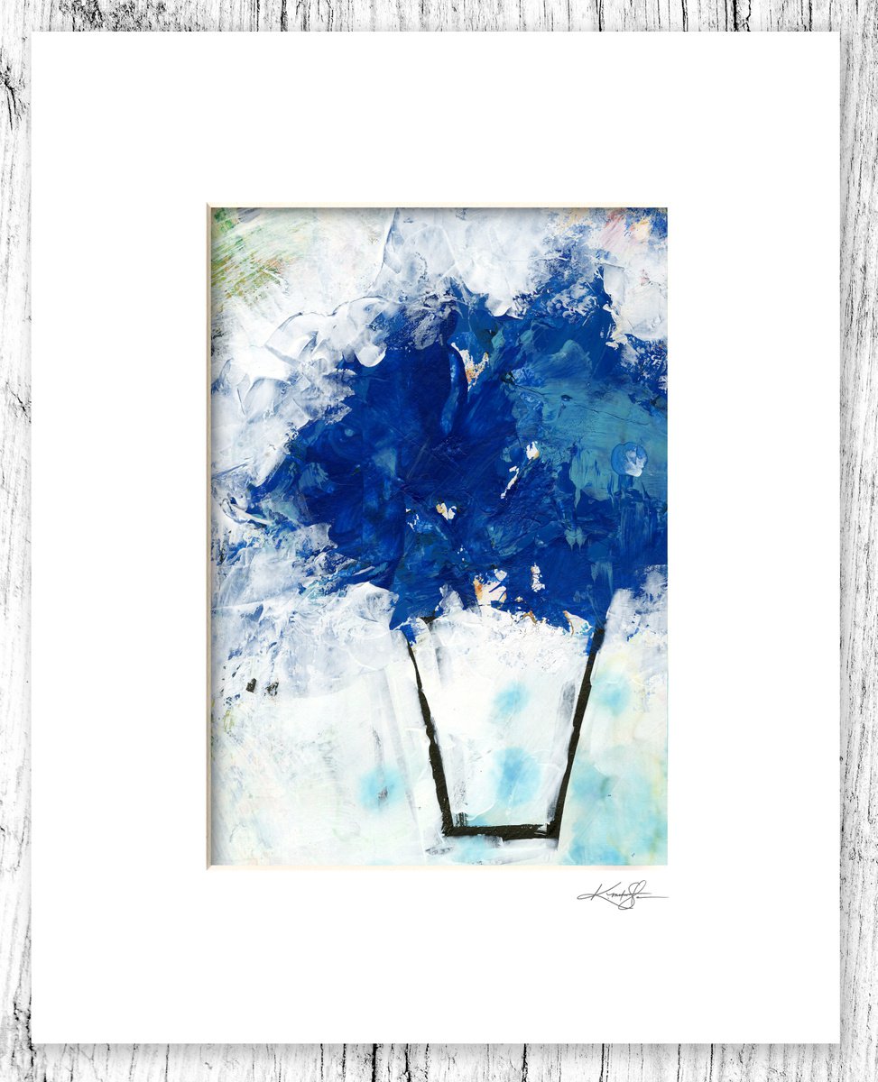 A Bouquet Of Blue 12 - Mixed Media Floral Painting by Kathy Morton Stanion by Kathy Morton Stanion