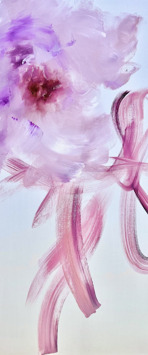 TOWARDS LOVE - Delicate abstraction. Light pink. Flower. Bow. Gift. Beloved. Affectionate. by Marina Skromova