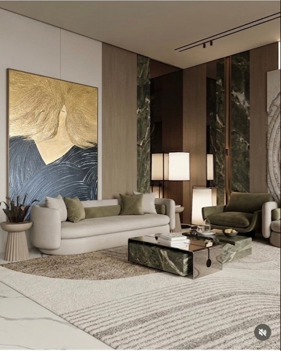 "Doree " - Gold Figurative Portrait