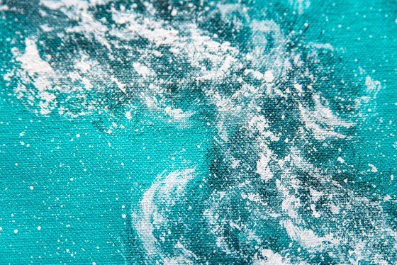 Turquoise night – moonlit forest