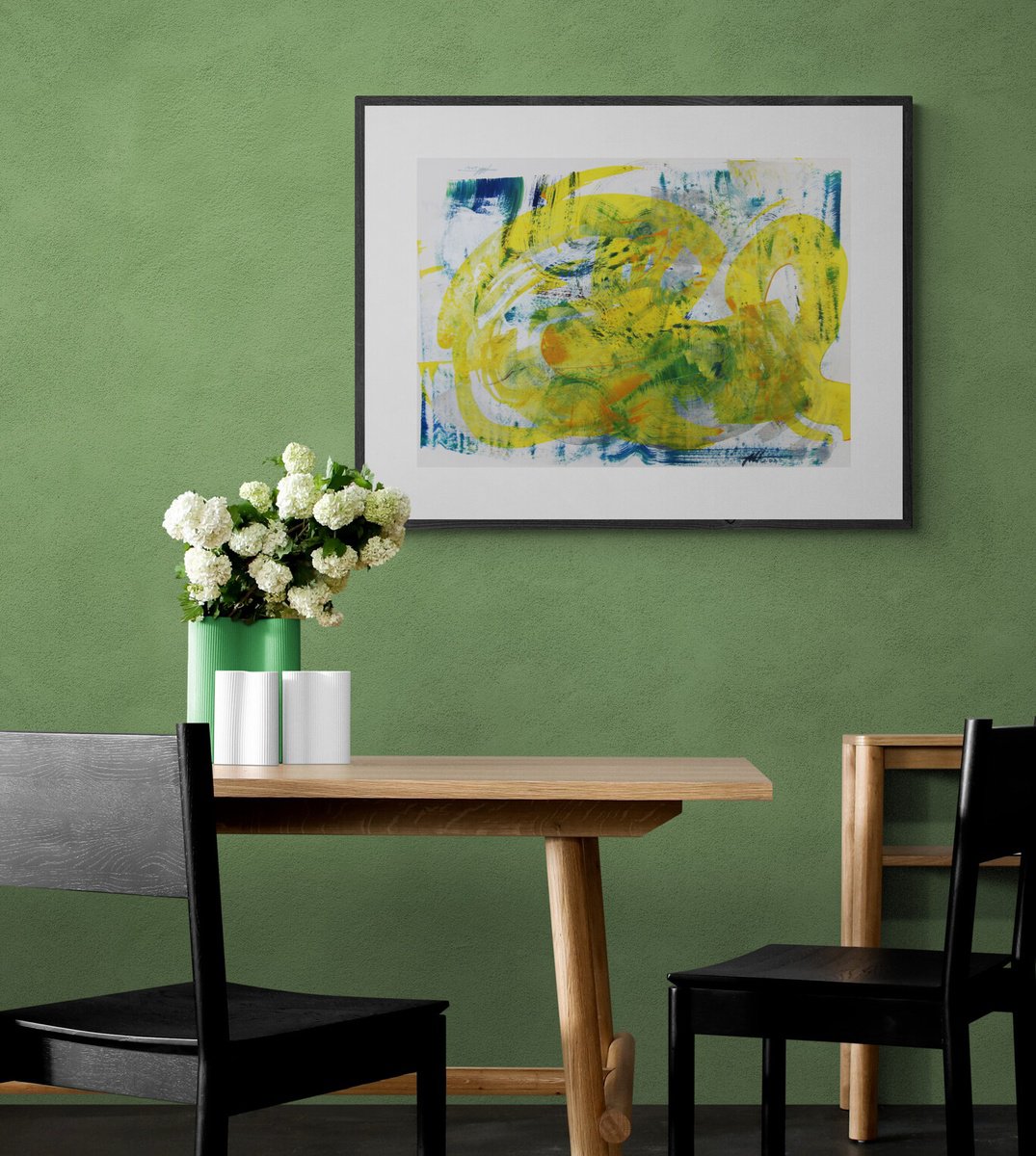 Organic Abstract Acrylic Painting By Anatoliy Menkiv, 33 X 24, #76 Metaphysics Series, Original Artwork