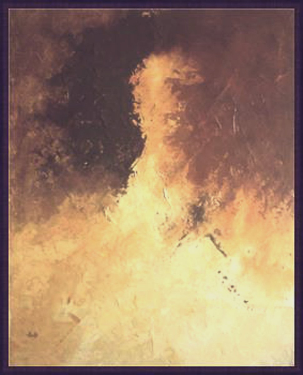 Abstract Portrait Acrylic Painting By Joseph Piccillo, 26 X 32, Maria Teresa, Original Artwork