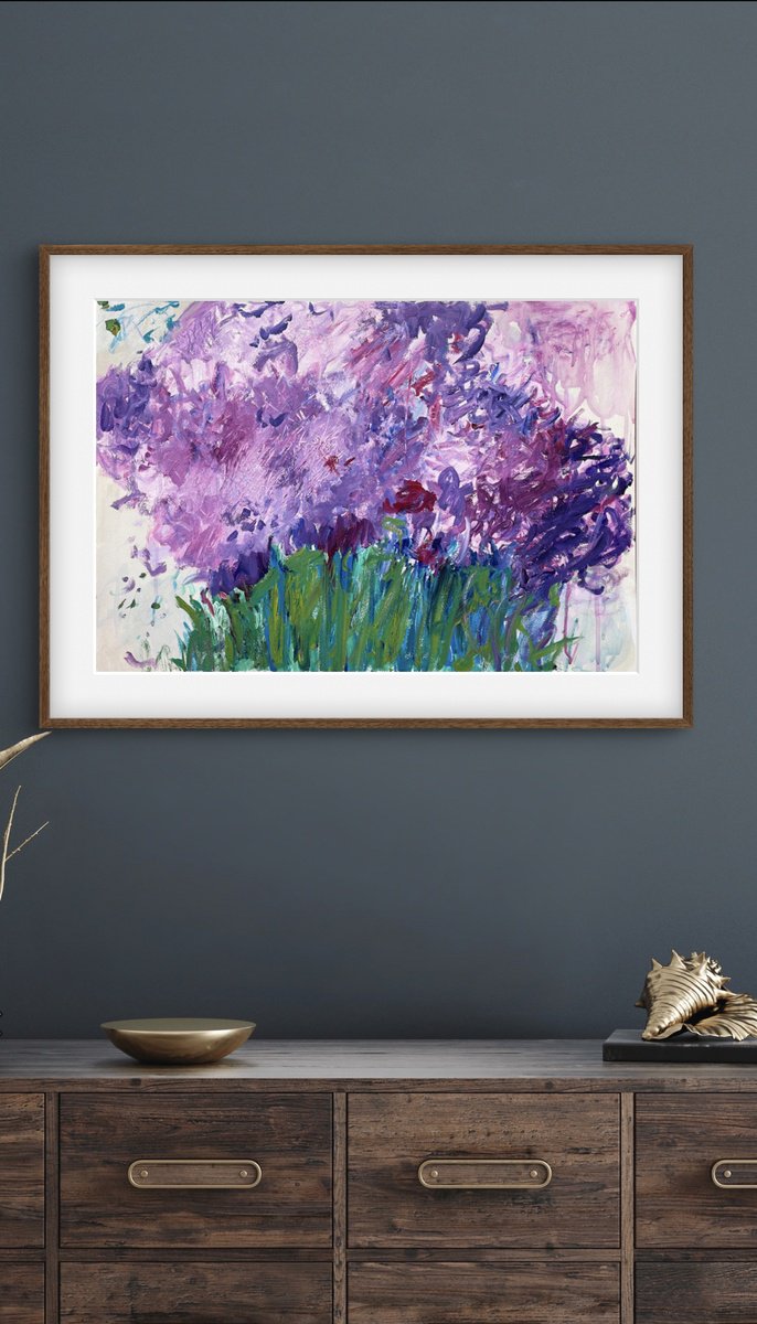 Vibrant Violet Meadow by Maiia Axton