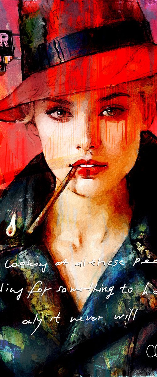 Smoking Lady by Alex Solodov