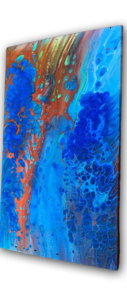 "Conduction" - Original Abstract PMS Acrylic Painting - 8 x 14 inches by Preston M. Smith (PMS)
