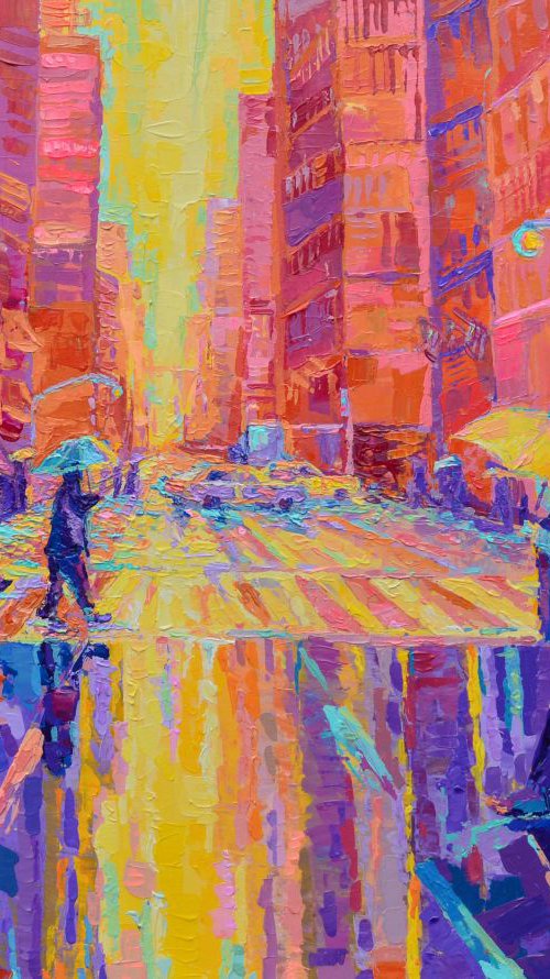 Rain in New York by Adriana Dziuba