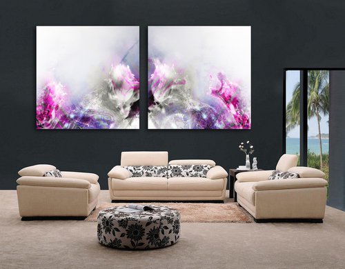 Delirios X/XL large diptych, set of 2 panels by Javier Diaz