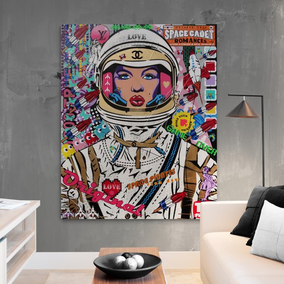 Cadet Monroe 120cm x 150cm Space Cadet Textured Urban Pop Art