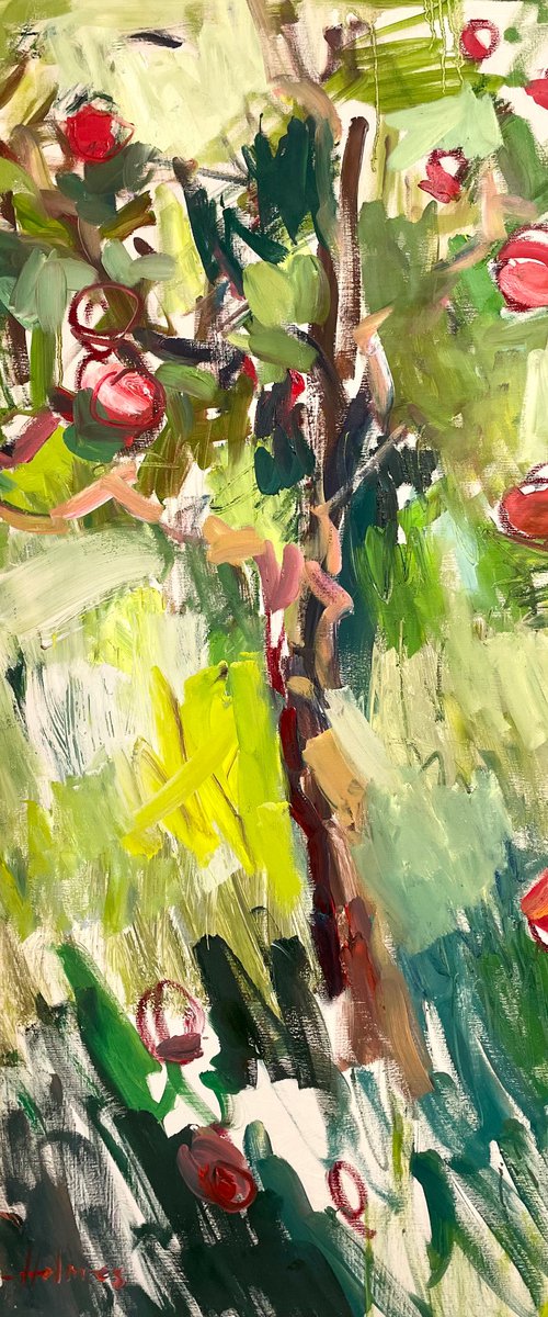 An apple tree in September. by Lilia Orlova-Holmes