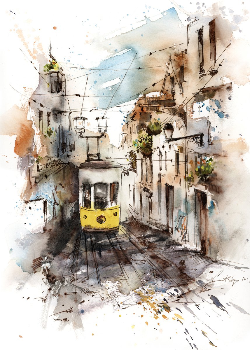 Lisbon Tram by Sophie Rodionov