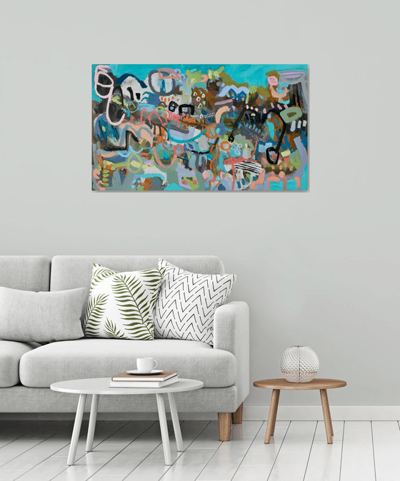 Joyful memories. Original abstract painting