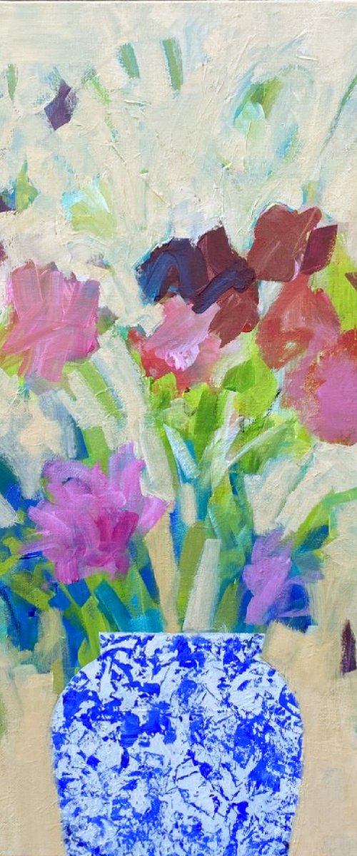 Summer Flowers in a Chinese Vase III by Jan Rippingham